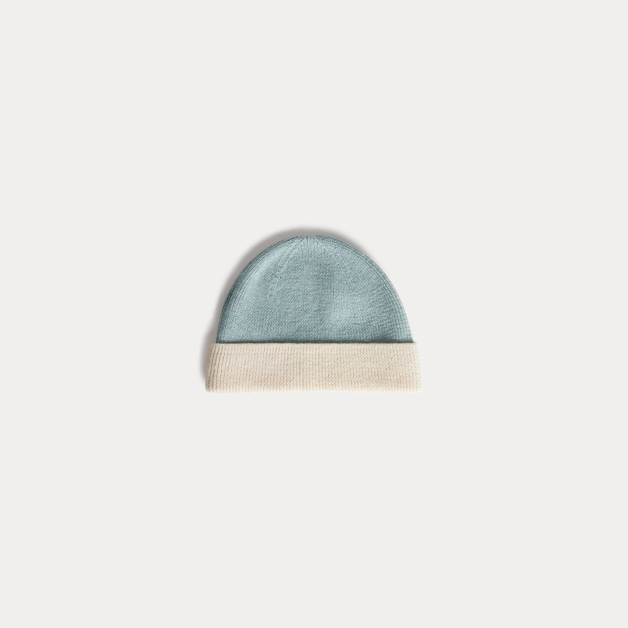 Blue and Cream Bonnet - RA Bleu Moyen 215A - Posh New York