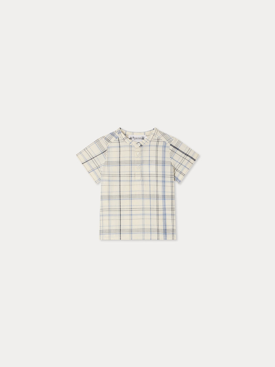 Blue and White Plaid Shirt - CA Bleu 315 - Posh New York