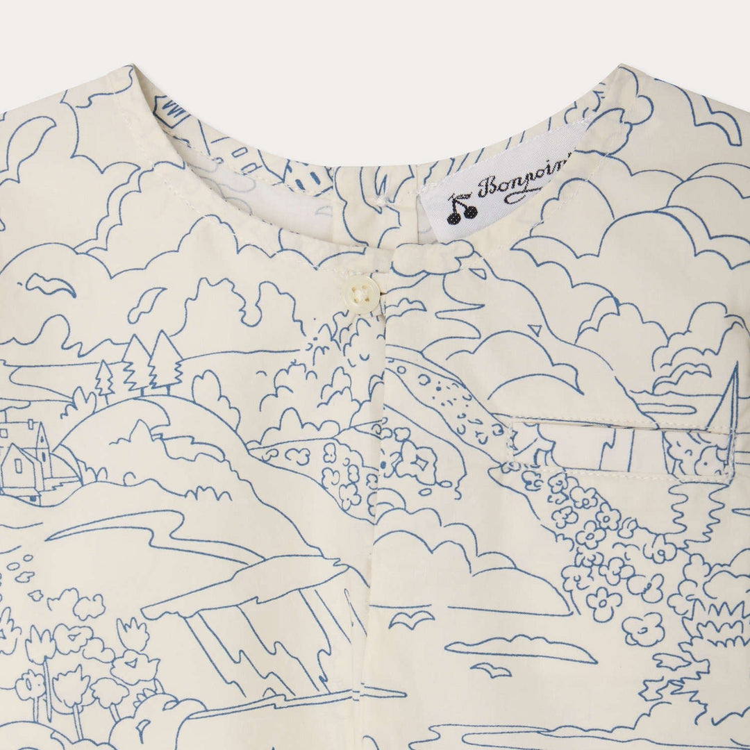 Blue and White Tunique - IMP Encre 677 - Posh New York