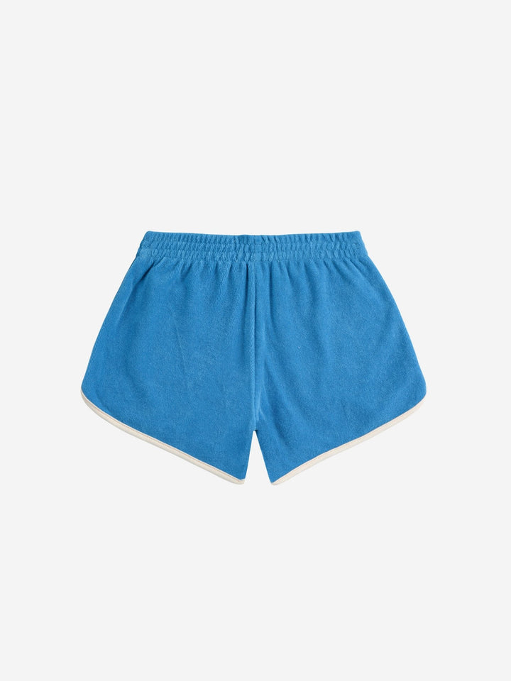 Blue Colorblock Terry Shorts - Light Blue - Posh New York