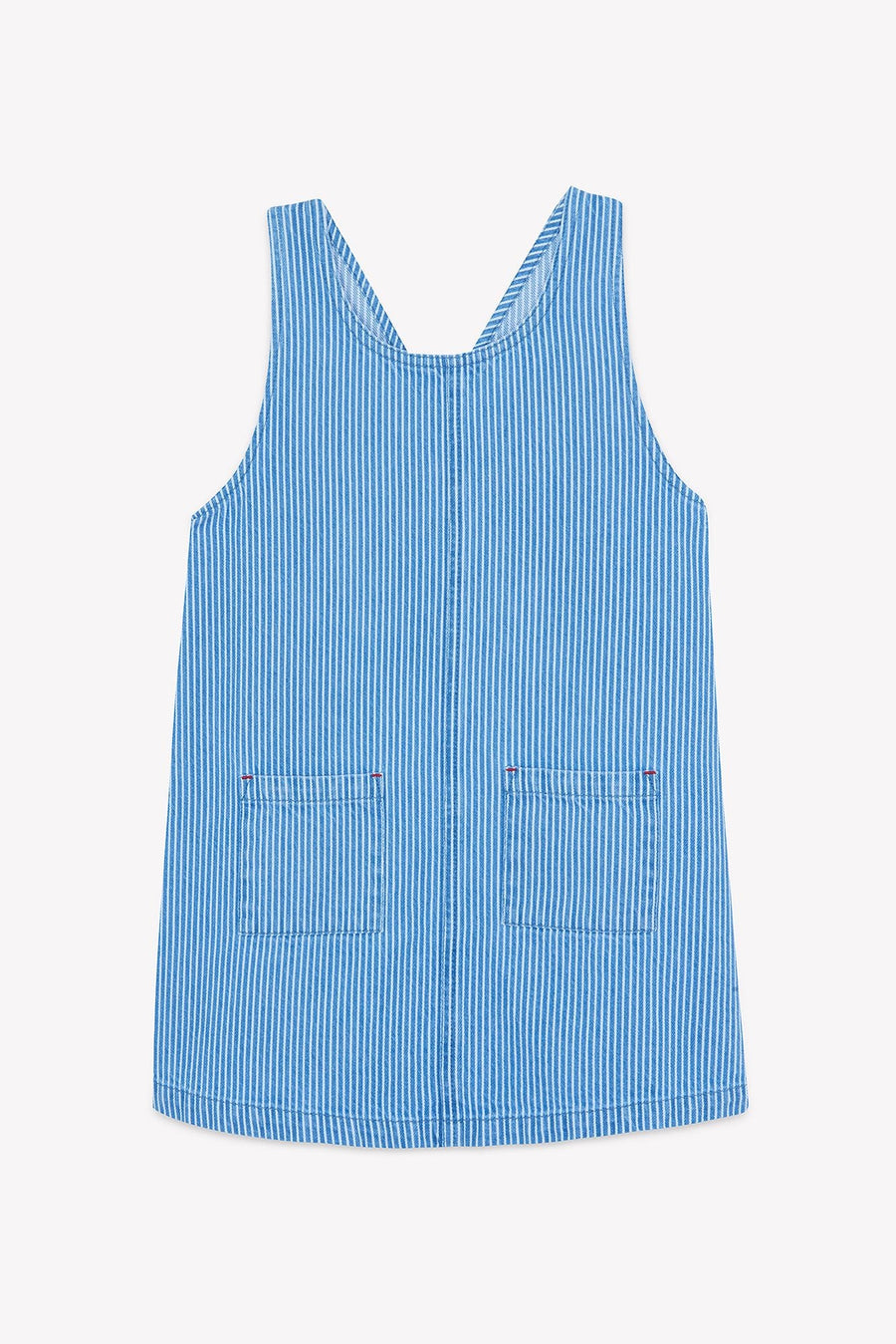 Blue Dress W/ Pockets - Rayures Oshikosh - Posh New York