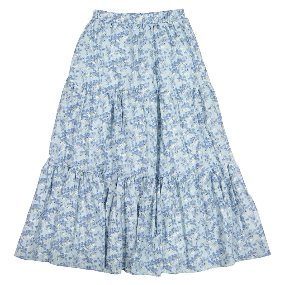 Blue Floral Skirt - Blue Floral - Posh New York