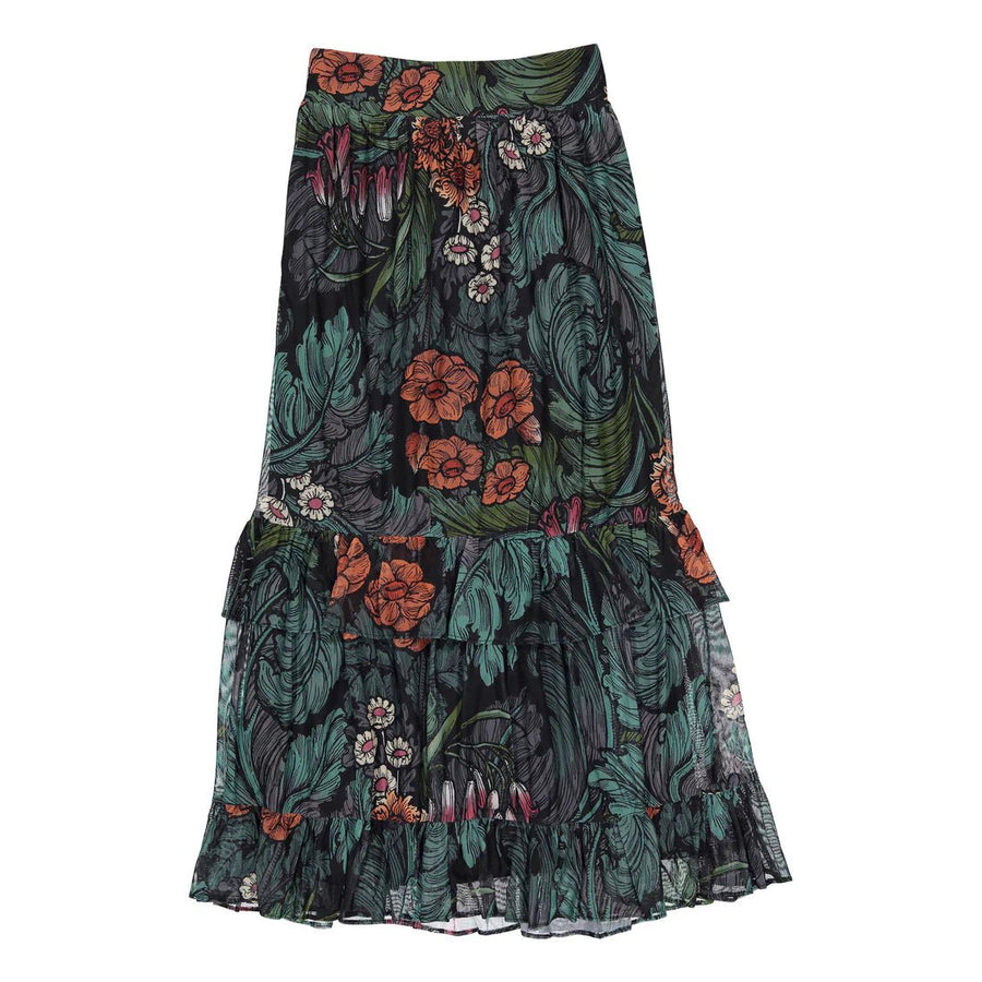 Blue Paisley Mesh Skirt - Print - Posh New York