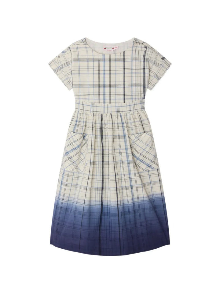 Blue Plaid Dress - CA Bleu 315 - Posh New York