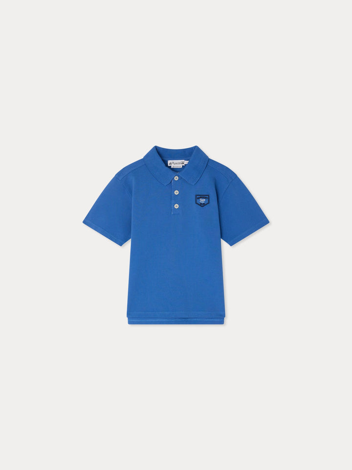 Blue Polo With Badge - Bleu Intense 173 - Posh New York