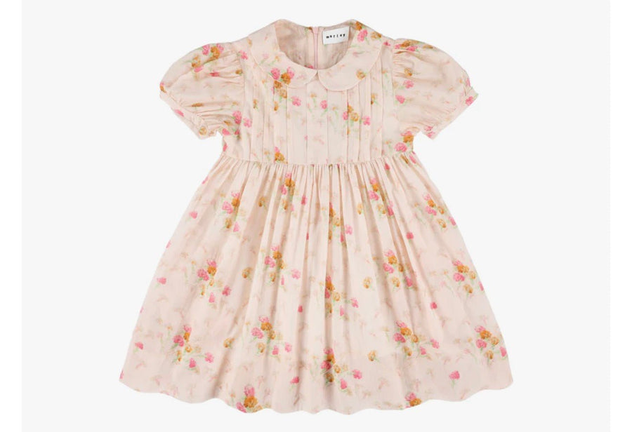 Blush Floral Dress With Collar - Blush - Posh New York