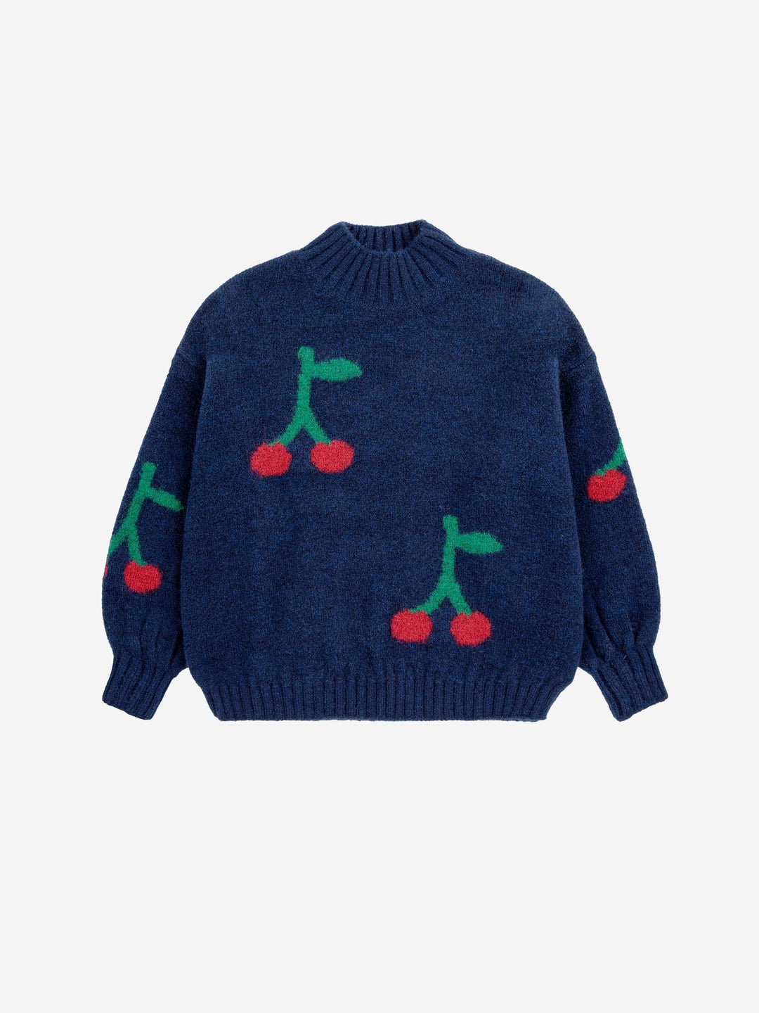 Bobo Cherry All Over Turtleneck Jumper - Navy Blue - Posh New York