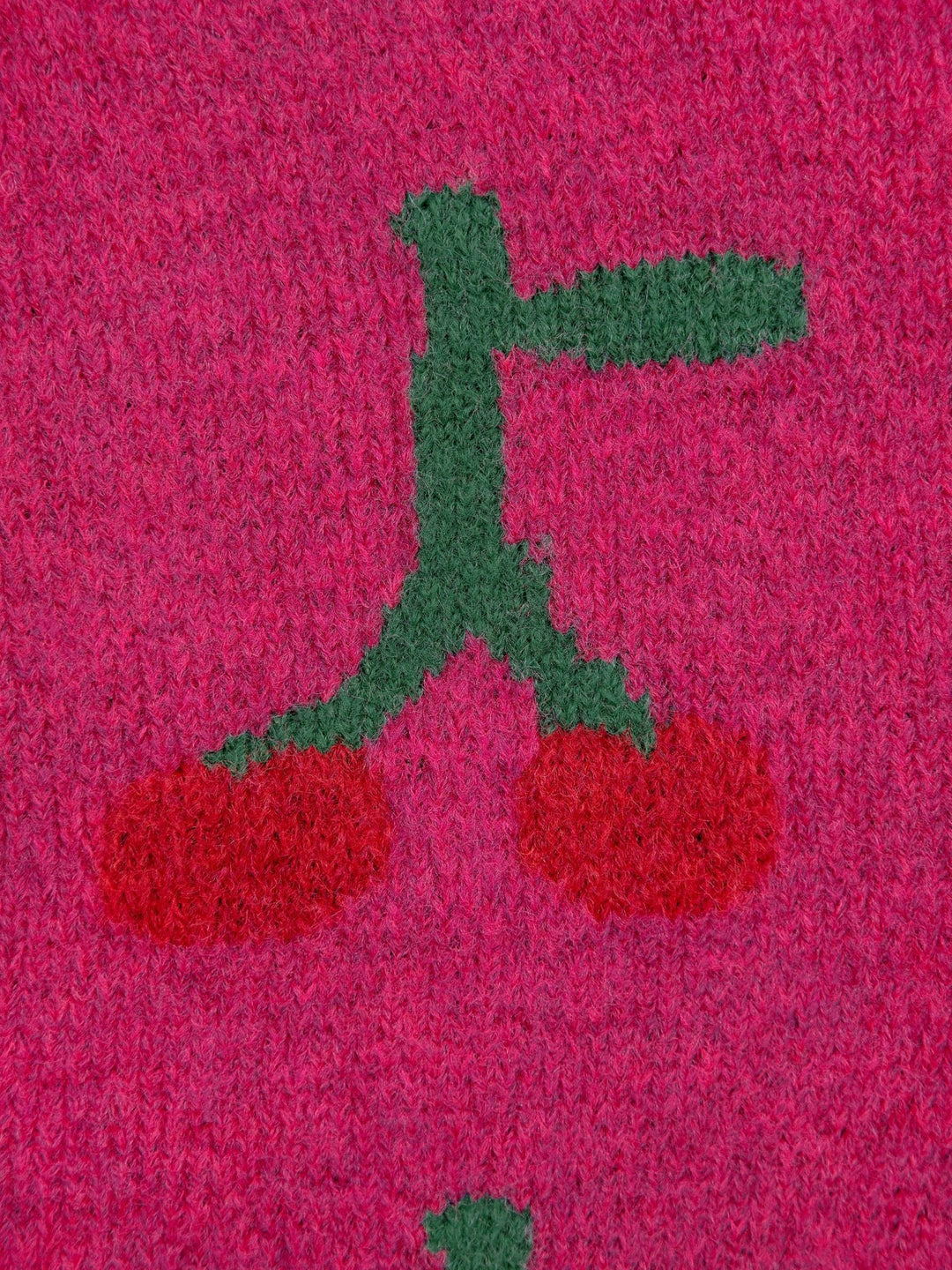 Bobo Cherry Intarsia Cardigan - Fuchsia - Posh New York