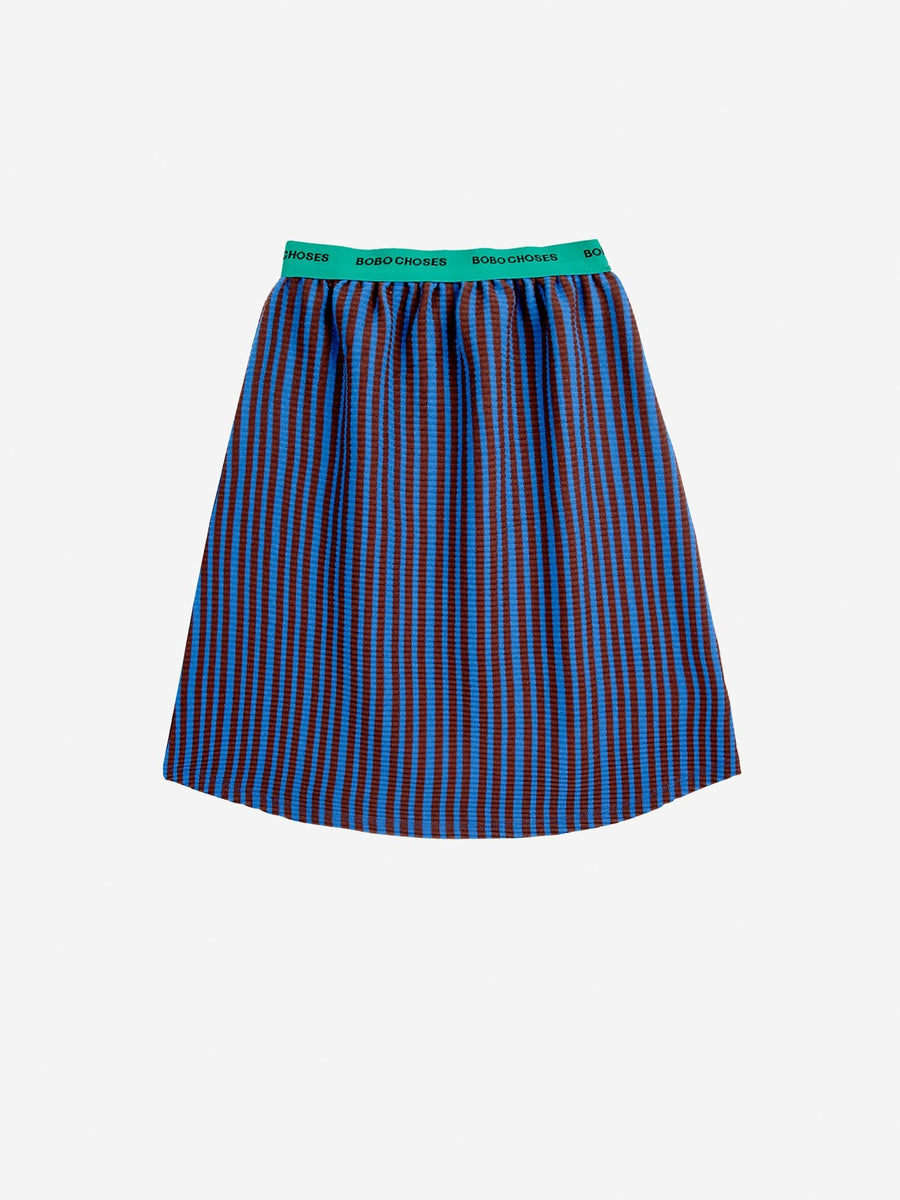 Bobo Choses Stripes Ribbed Skirt - Dark Brown - Posh New York