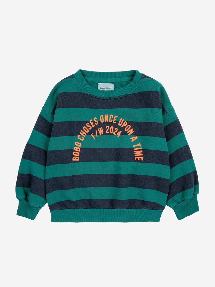 Bobo Circle Stripes Sweatshirt - Midnight Blue - Posh New York