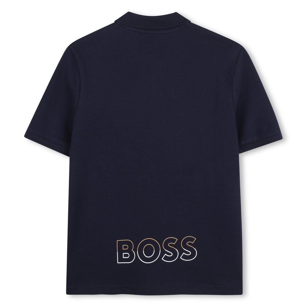 Boss Print On Back Bottom - 849 Navy - Posh New York