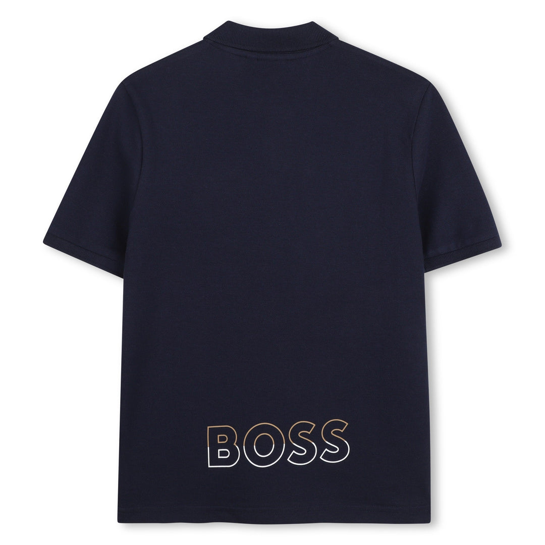 Boss Print On Back Bottom - 849 Navy - Posh New York