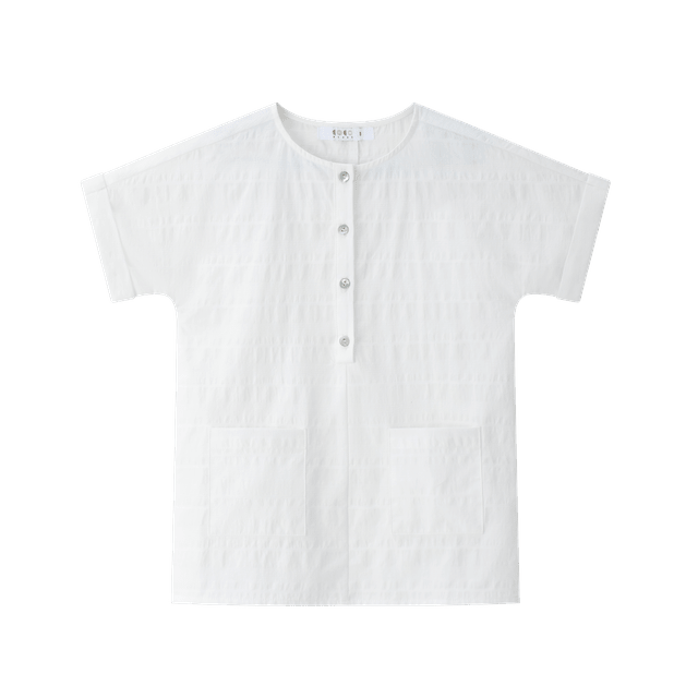 Boys Linear Shirt - White - Posh New York