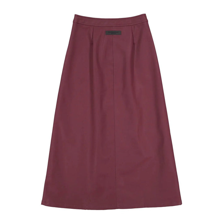 Bright Umber Leather Maxi Skirt - Umber - Posh New York