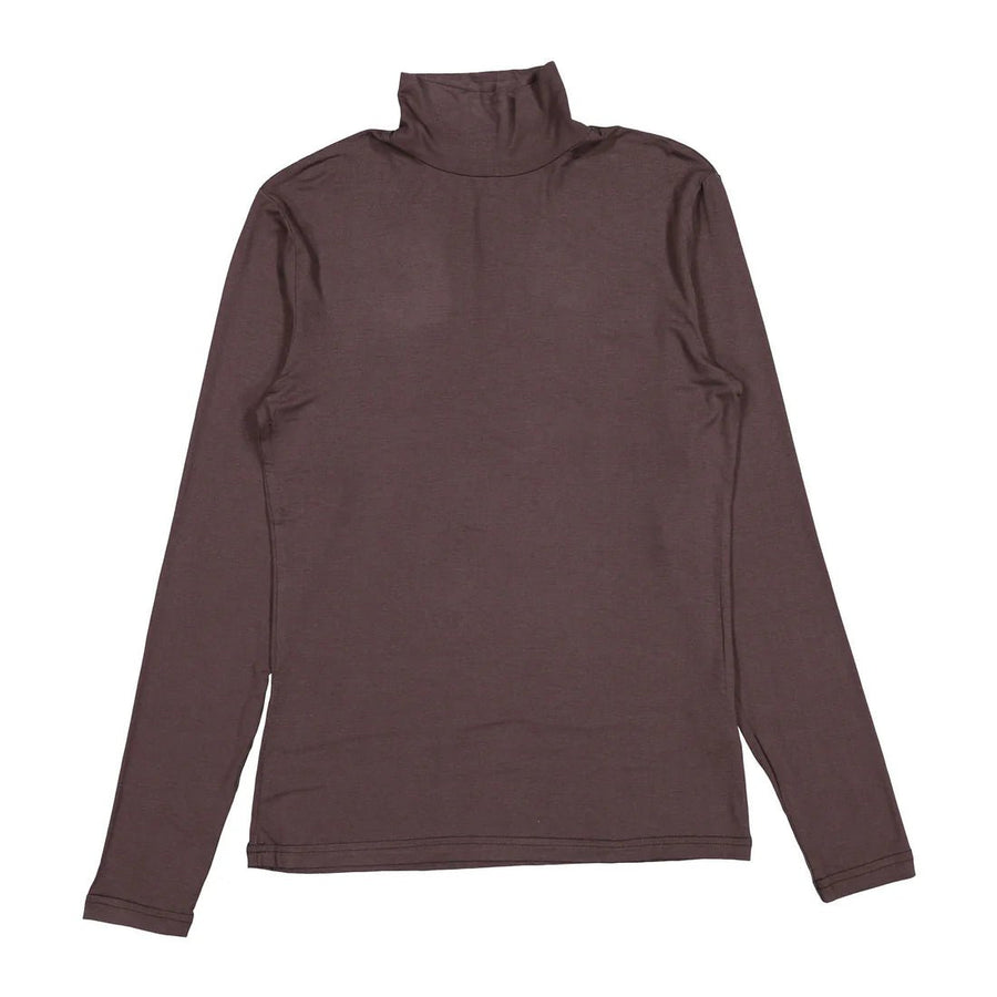 Brown Solid Turtleneck - Brown - Posh New York