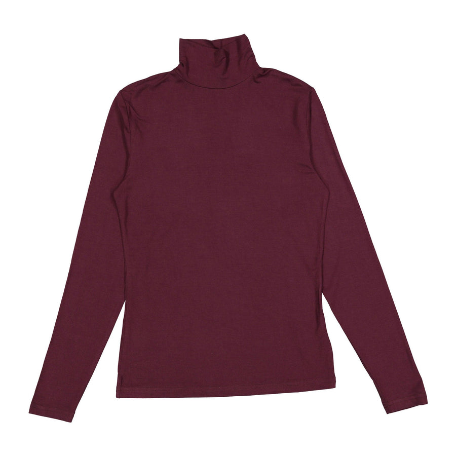 Burgundy Mockneck - Burgundy - Posh New York