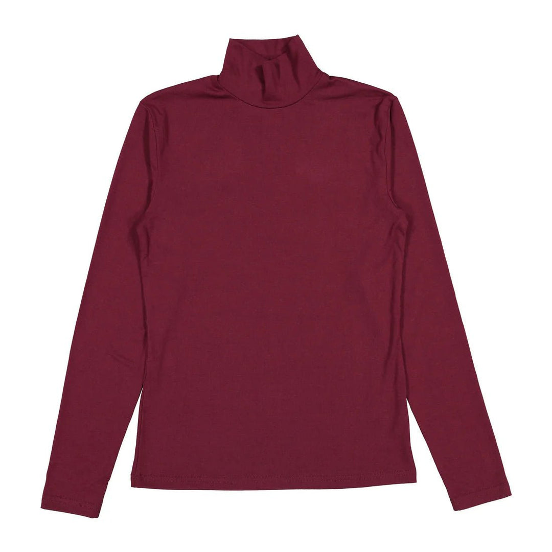 Burgundy Solid Turteneck - Burgundy - Posh New York