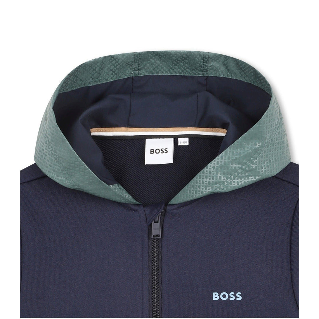 Cardigan With Boss Logo On Chest - 849 Navy - Posh New York