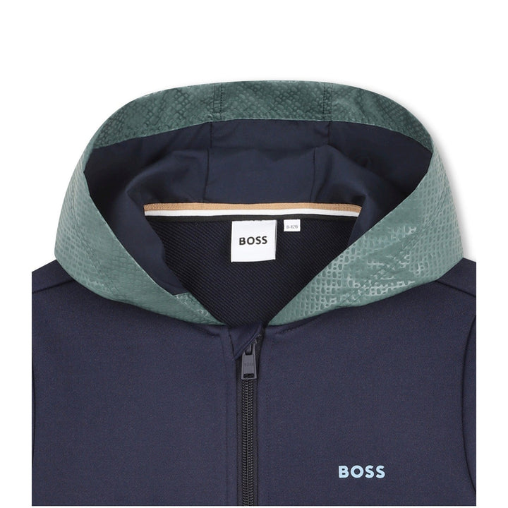 Cardigan With Boss Logo On Chest - 849 Navy - Posh New York