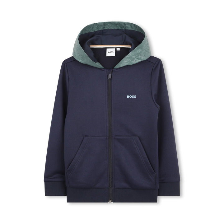 Cardigan With Boss Logo On Chest - 849 Navy - Posh New York