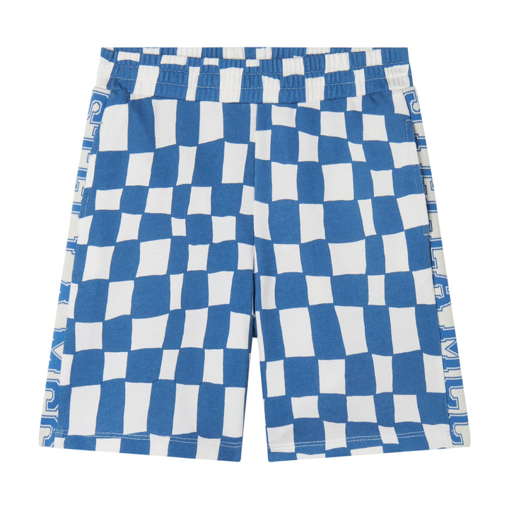 Checkboard Shorts - Ice White Blue - Posh New York