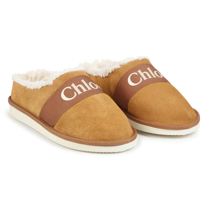 Chloe Fur Slippers - Stone - Posh New York