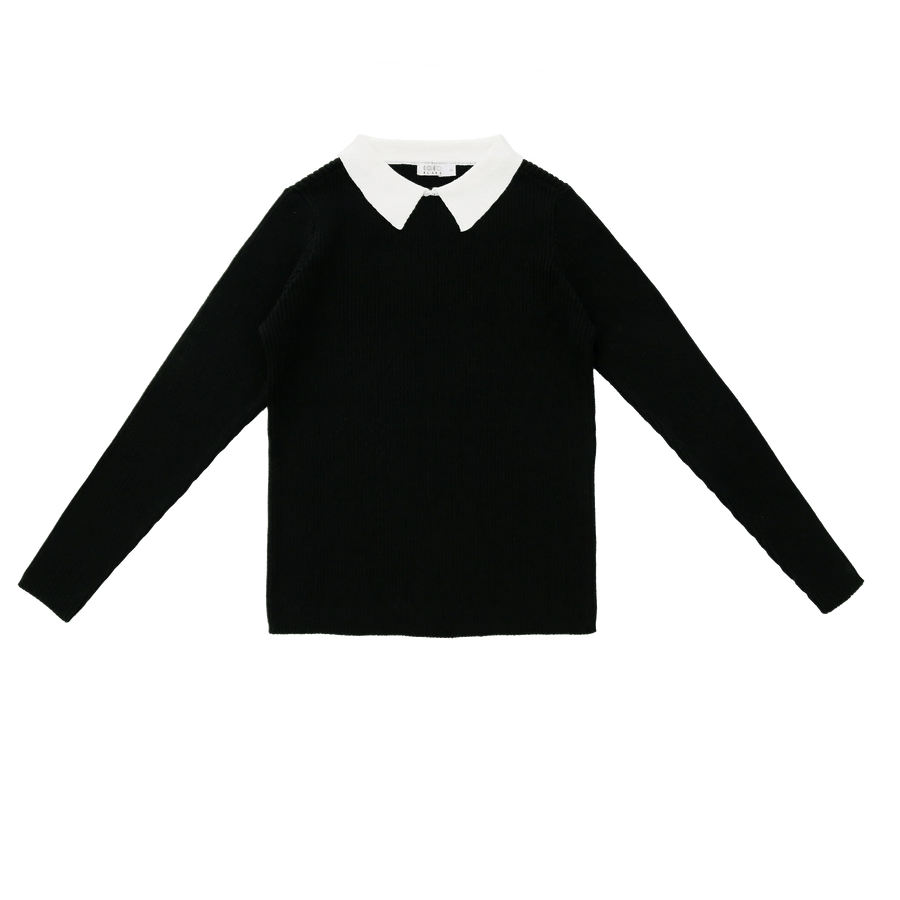 Collared Sweater - Black - Posh New York