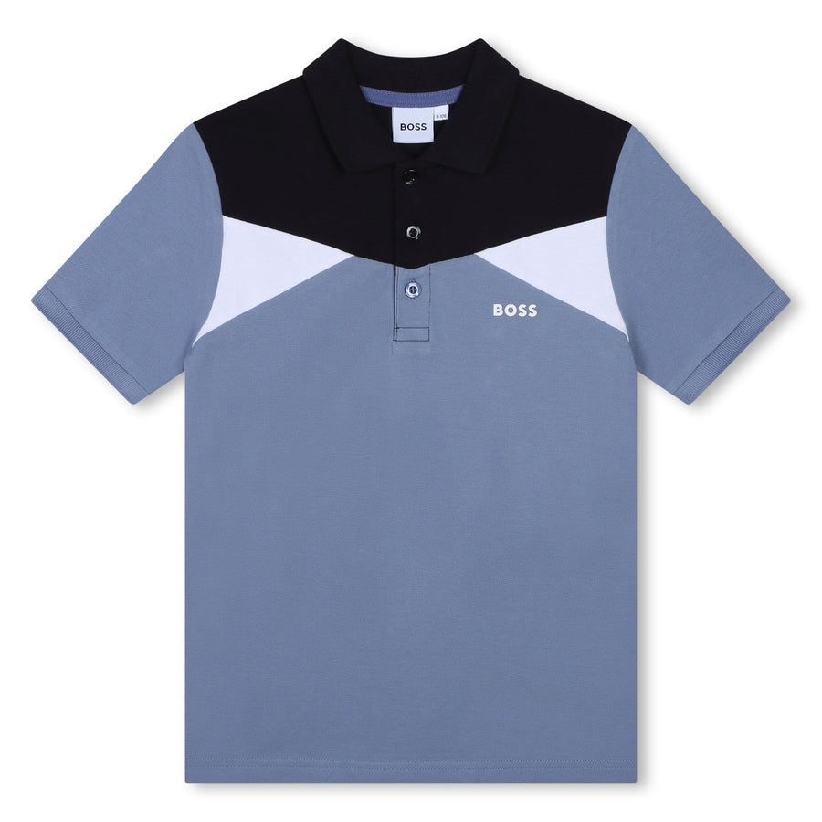 Color Block SS Polo - Blue - Posh New York