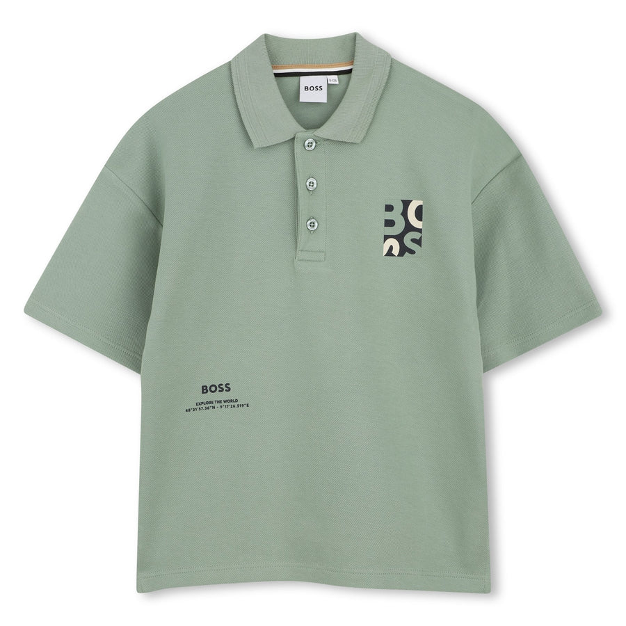 Cotton Piqu Polo Shirt - 64U Green Bay - Posh New York