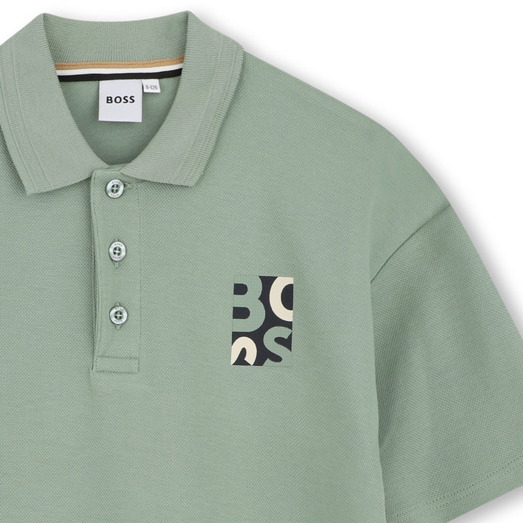 Cotton Piqu Polo Shirt - 64U Green Bay - Posh New York