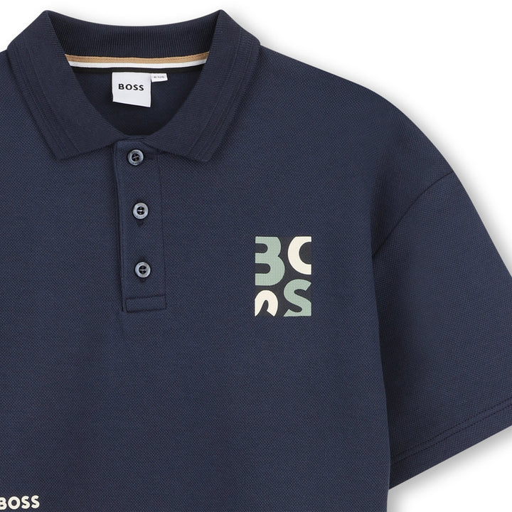 Cotton Piqu Polo Shirt - 849 Navy - Posh New York