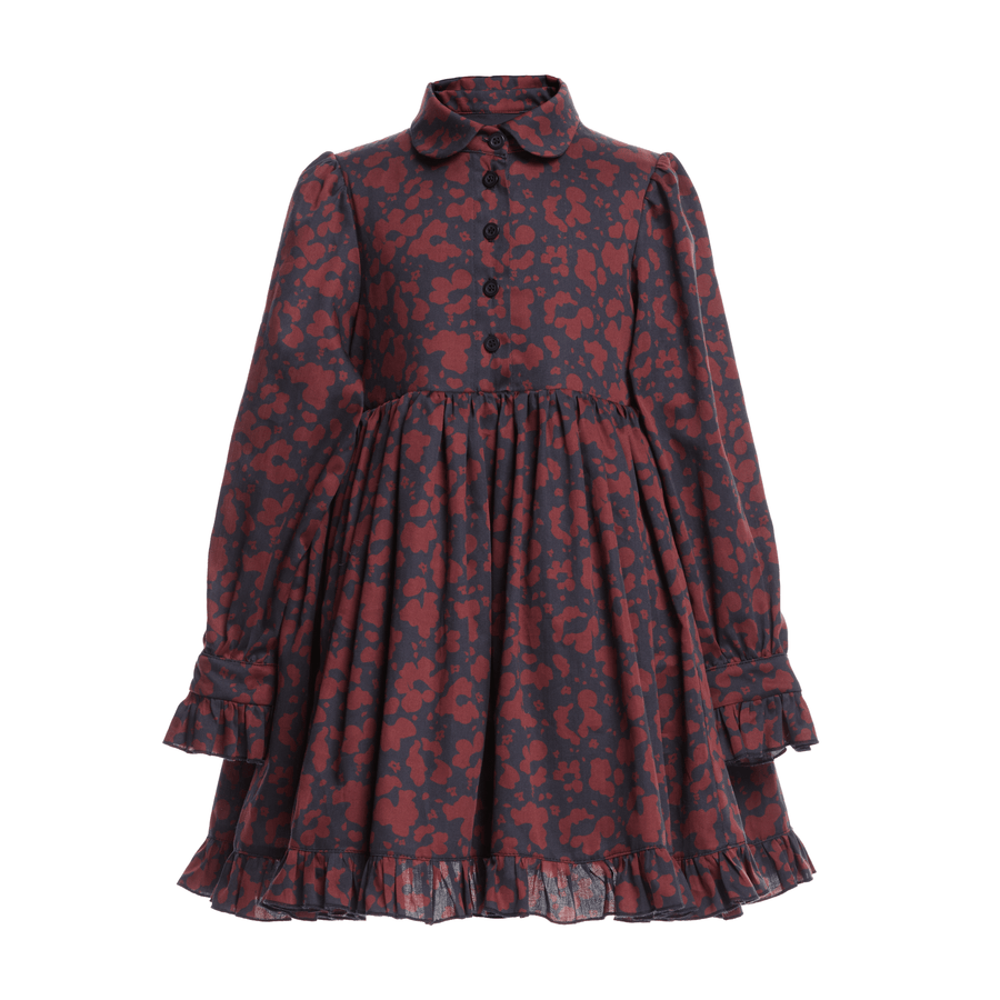 Cotton Shirtdress Cara - Aubergine - Posh New York