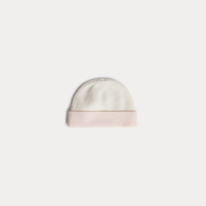 Cream and Pink Bonnet - RA Blanc Lait 202 - Posh New York