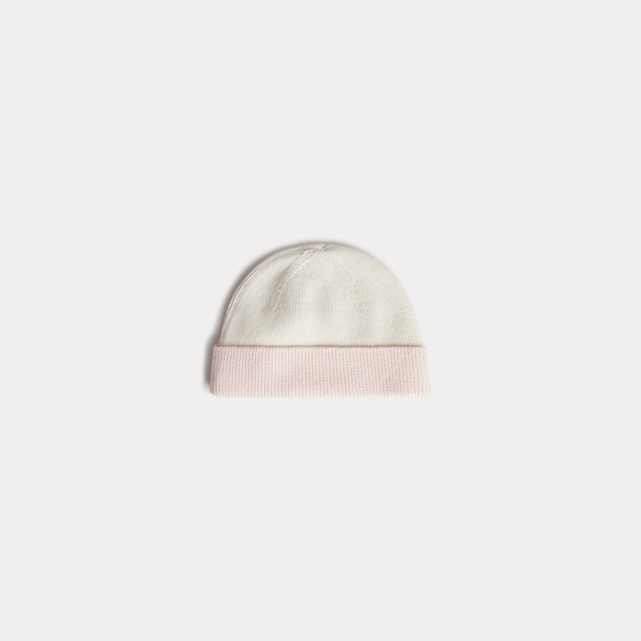 Cream and Pink Bonnet - RA Blanc Lait 202 - Posh New York