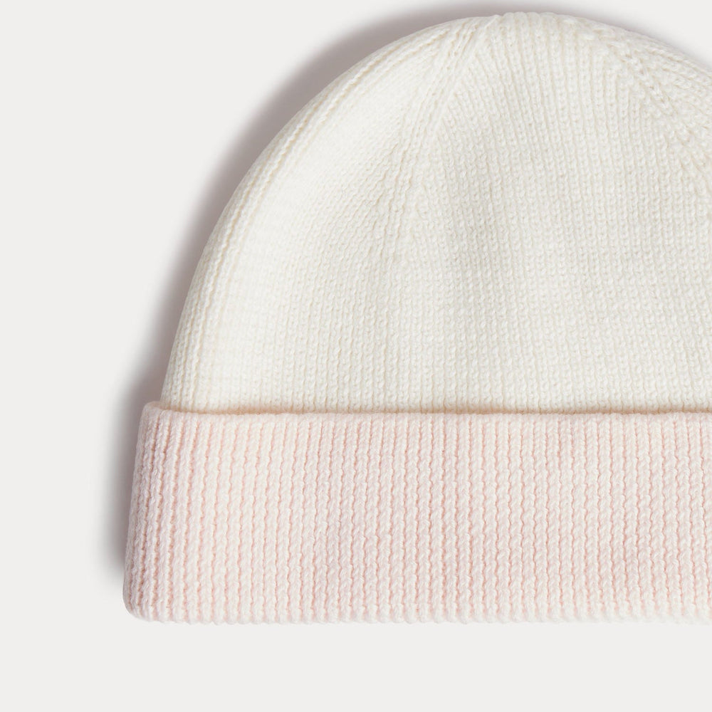 Cream and Pink Bonnet - RA Blanc Lait 202 - Posh New York