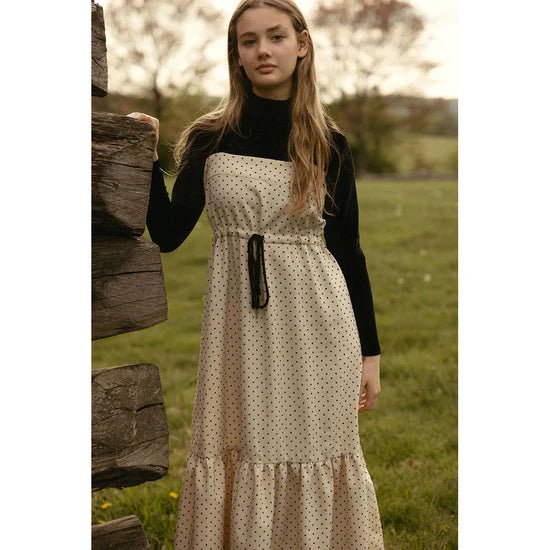Cream PolkaDot Drawstring Jumper - Cream - Posh New York