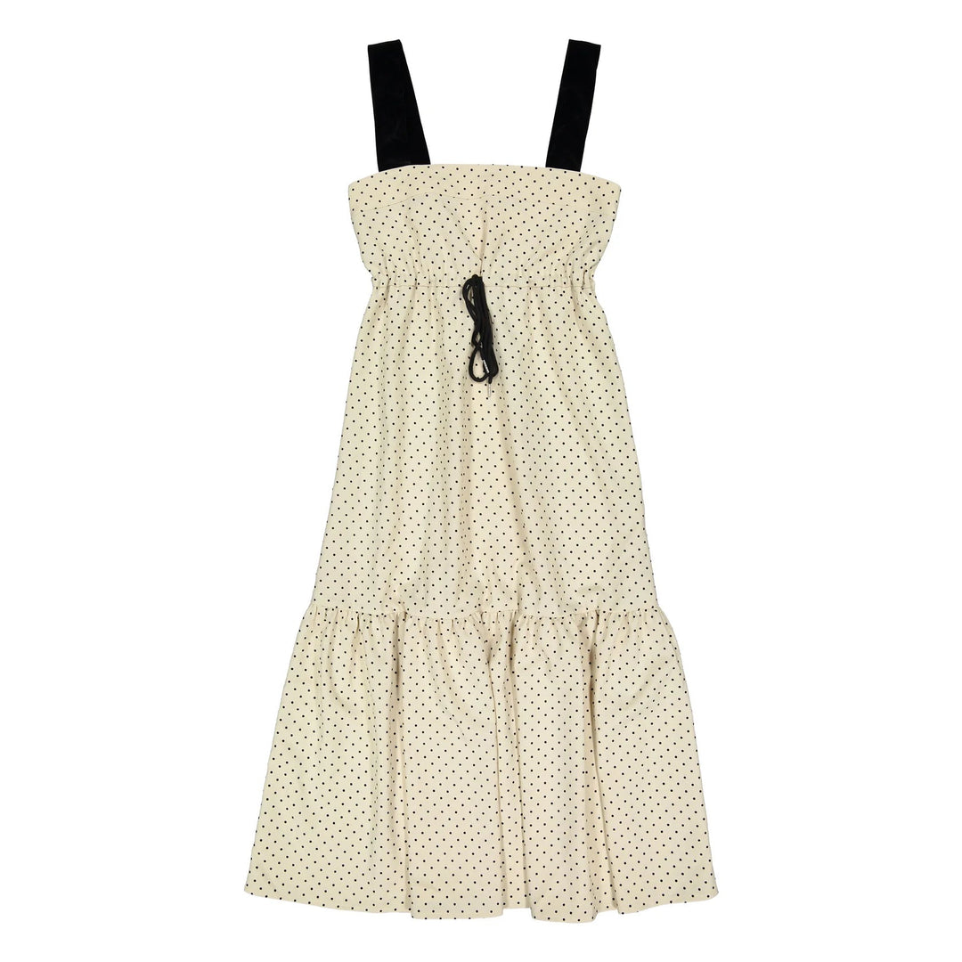 Cream PolkaDot Drawstring Jumper - Cream - Posh New York