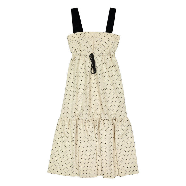 Cream PolkaDot Drawstring Jumper - Cream - Posh New York