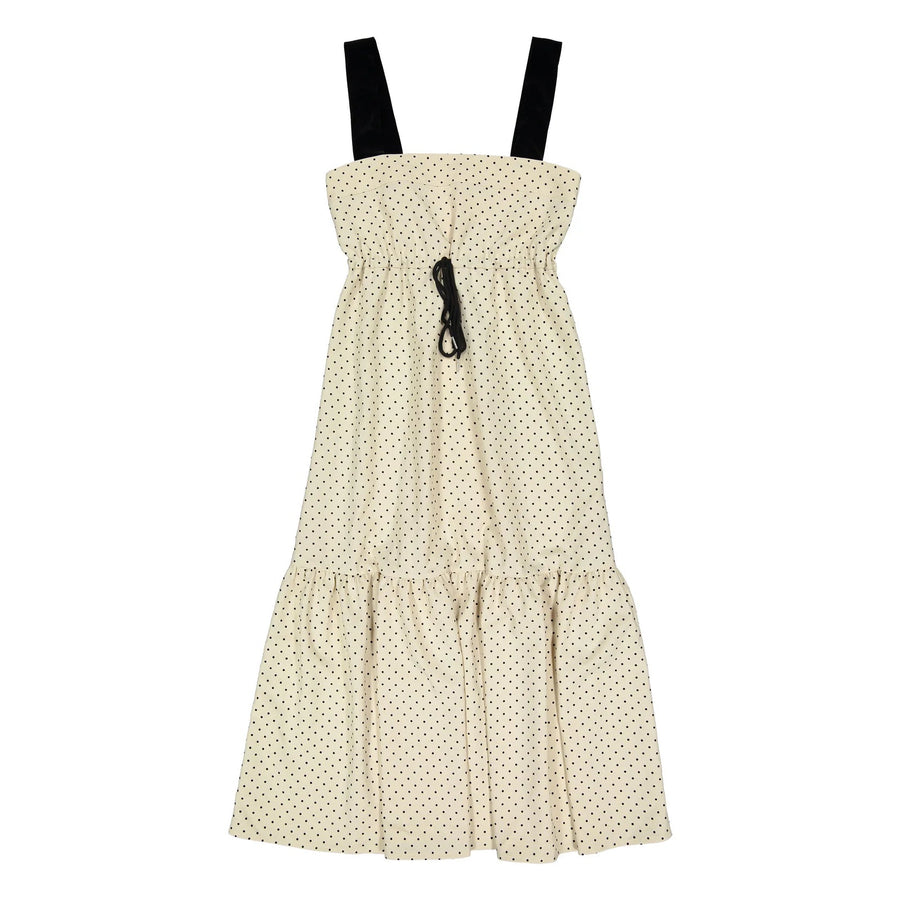 Cream PolkaDot Drawstring Jumper - Cream - Posh New York