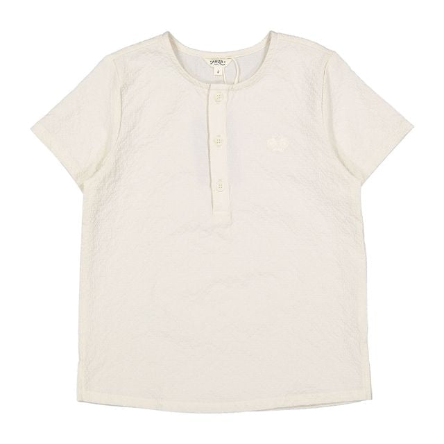 Cream Textured Shirt - Cream - Posh New York