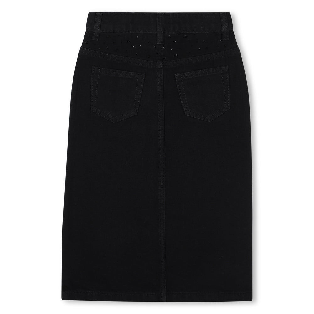 Denim Midi Skirt - Black - Posh New York