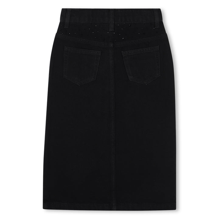 Denim Midi Skirt - Black - Posh New York