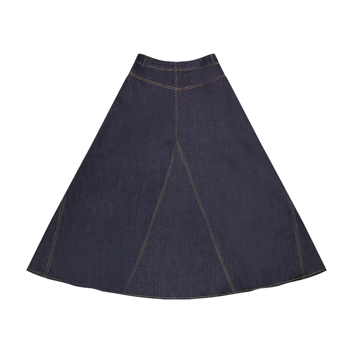 Denim Navy Skirt - Dark Navy - Posh New York