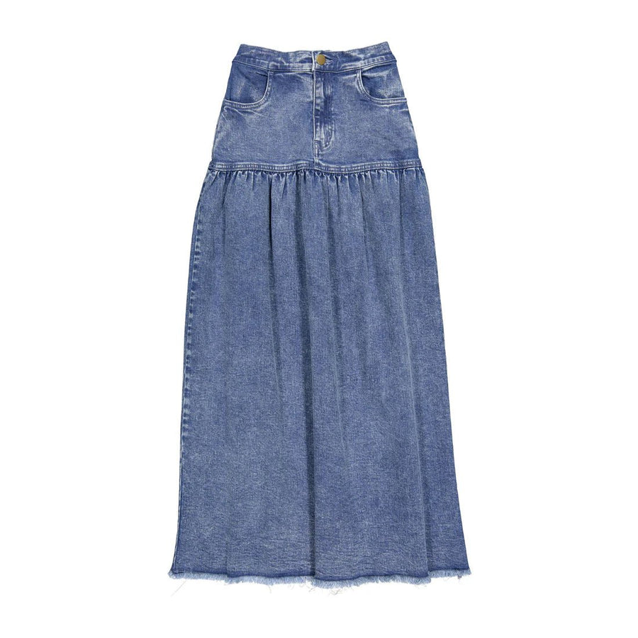 Denim Skirt - Dark Blue Wash - Posh New York