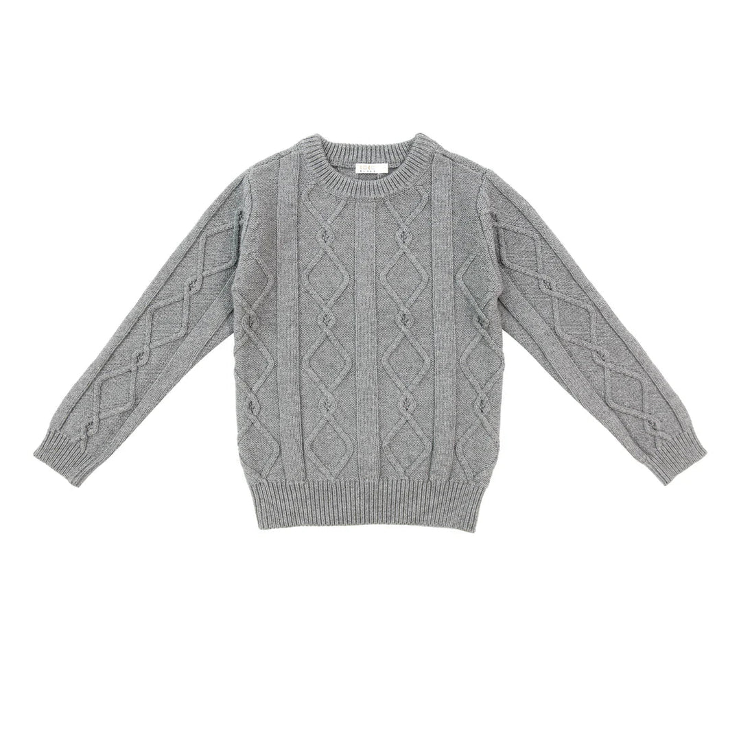 Diamond Crew Sweater - Grey - Posh New York