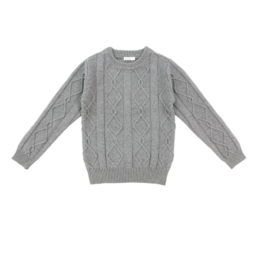 Diamond Crew Sweater - Grey - Posh New York