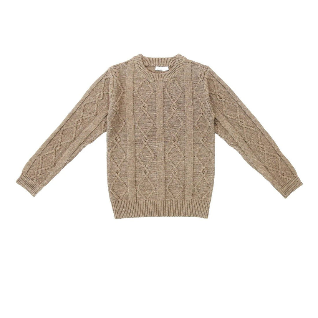 Diamond Crew Sweater - Mocha - Posh New York