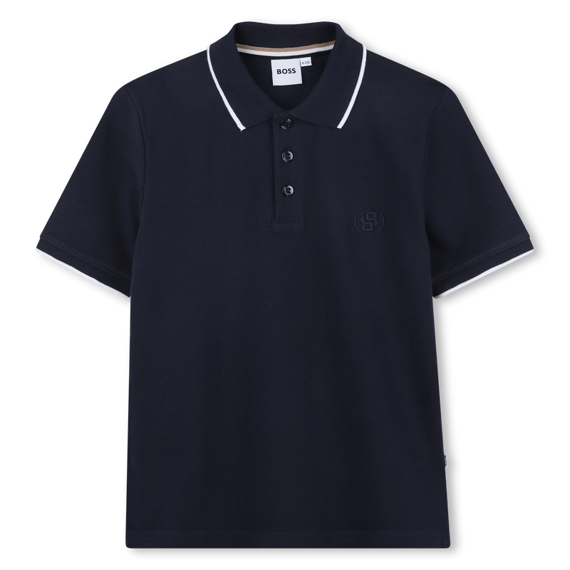 Double B Embroidery SS Polo - Navy - Posh New York