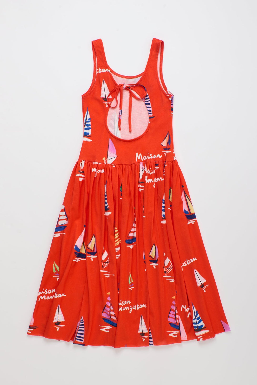 Dress With Sail Boats - Red - Posh New York