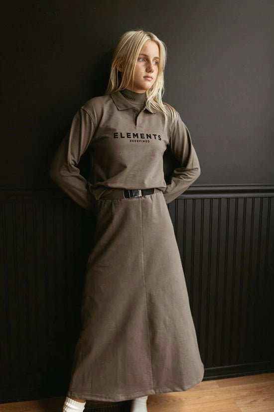 Earth Buckle Sweatshirt Skirt - Earth - Posh New York